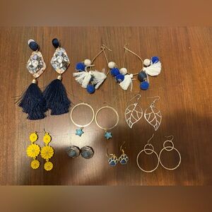 8 Assorted Statement Earrings